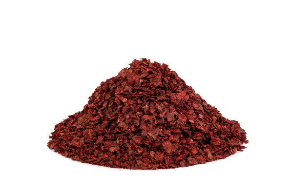 Dehydrated strawberry flakes